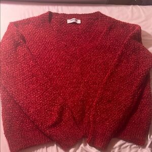 Double Zero Red V-Neck Sweater